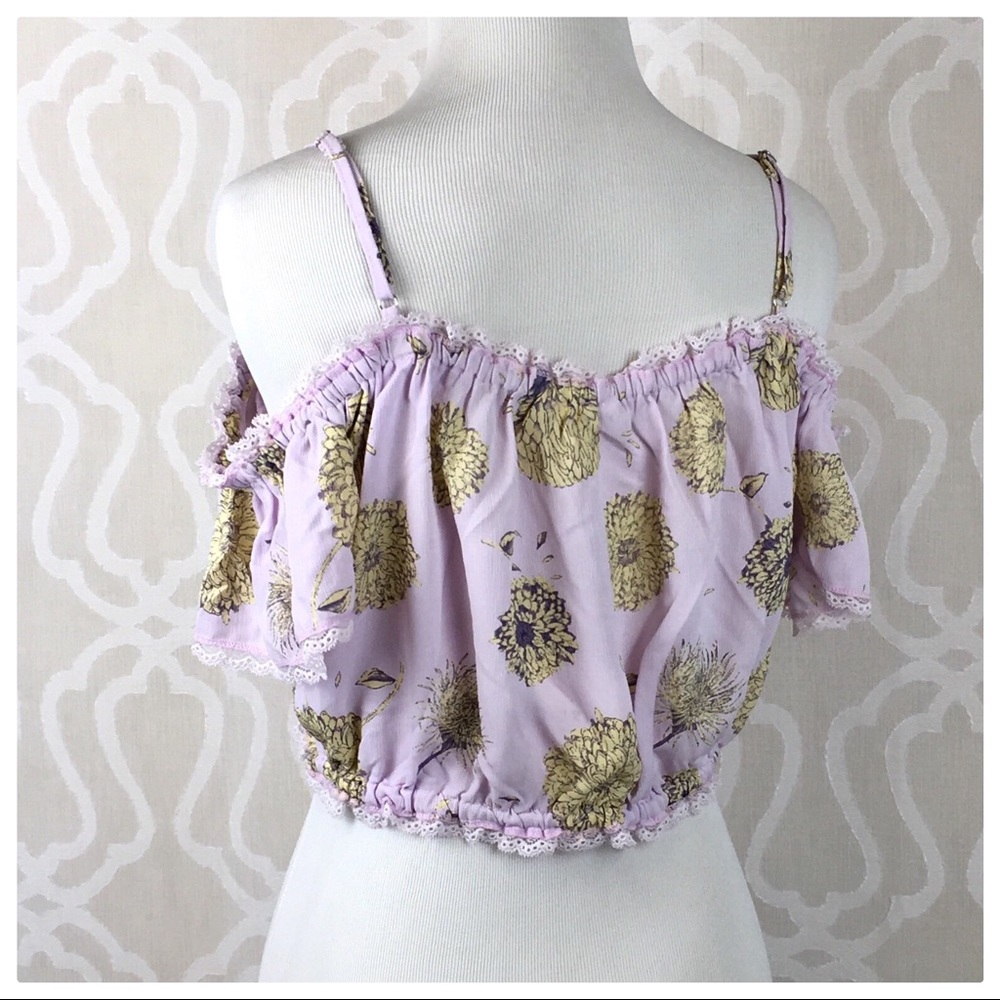*CLEARANCE* Lolita Lavender Crop Top & Shorts Set - Picture 7 of 8